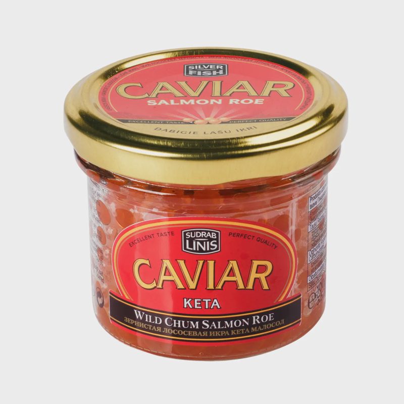 Laukinių ketų lašišos ikrai PREMIUM, 100 g