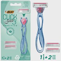 BIC Soleil Click 3 Ξυριστική Μηχανή Sensitive (+2 Ανταλλακτικά)
