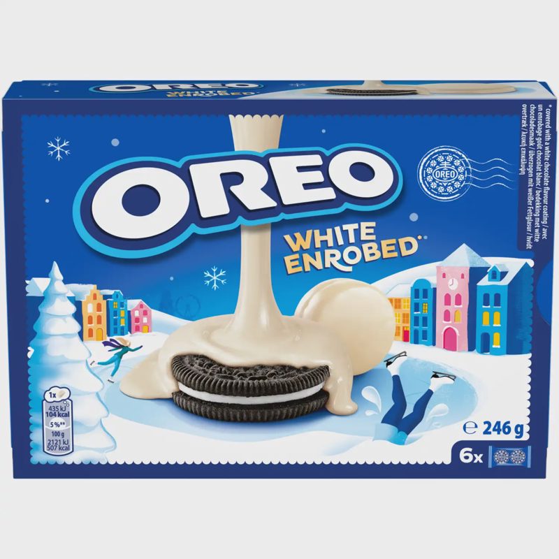 Sausainiai aplieti bal. šok. MILK OREO, 246 g