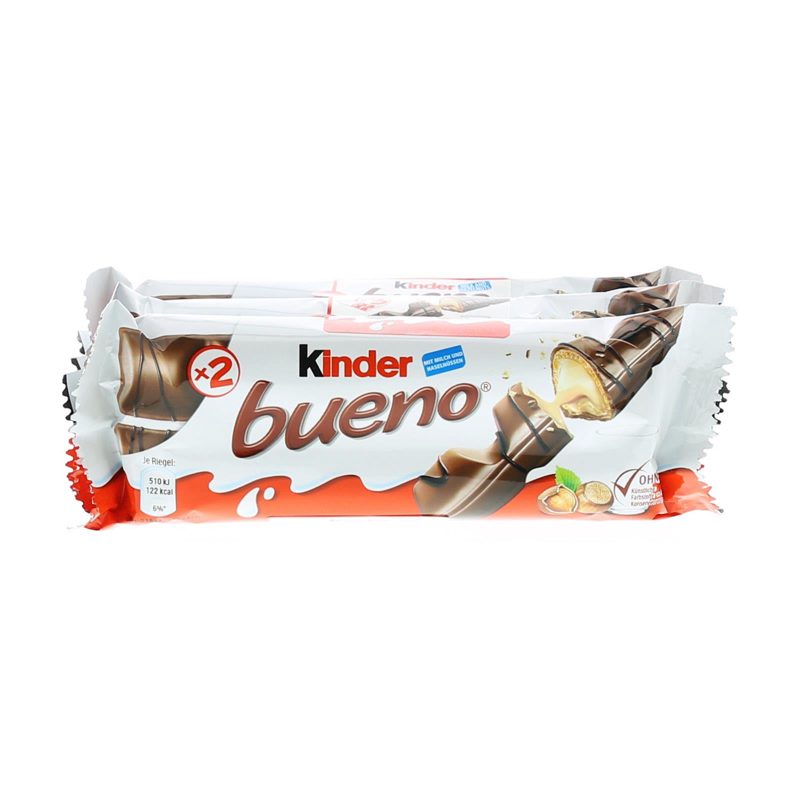 Kinder Bueno Chocolate Wafer with Milk & Hazelnut Flavour 3x43 g
