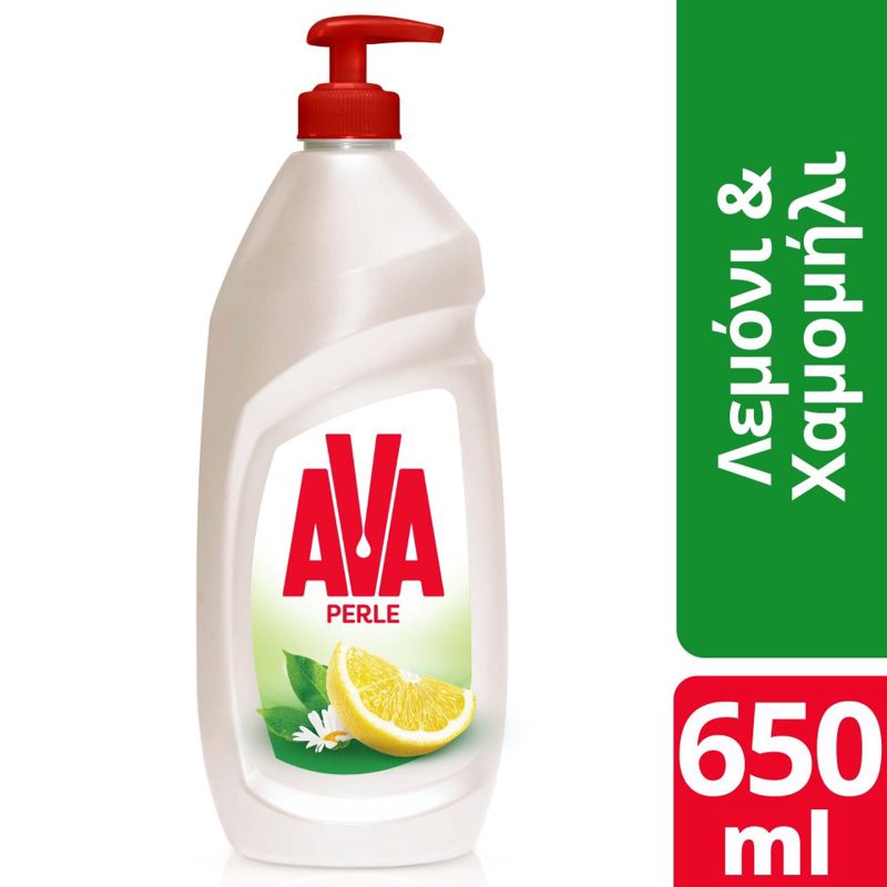 Ava Υγρό Πιάτων Perle Χαμομήλι Αντλία 650ml
