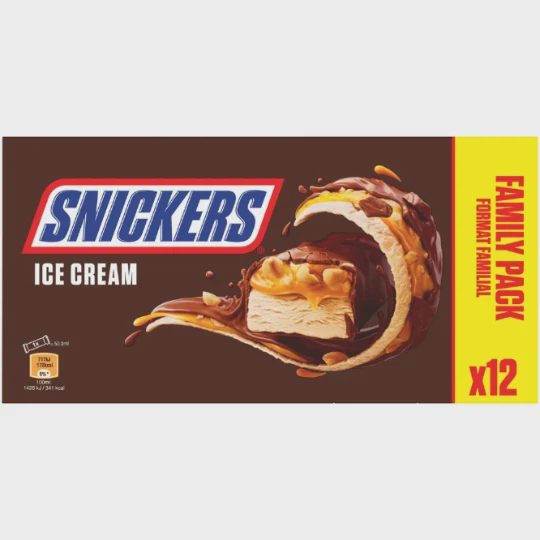 Barres Glacées Chocolat Caramel et Cacahuètes SNICKERS