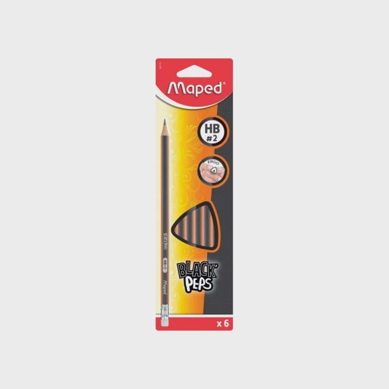 Graf. pieštukas MAPED BLACKPEPS, 6 vnt., BS26