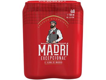 Madri Excepcional svijetlo pivo 4 x 0,5 L