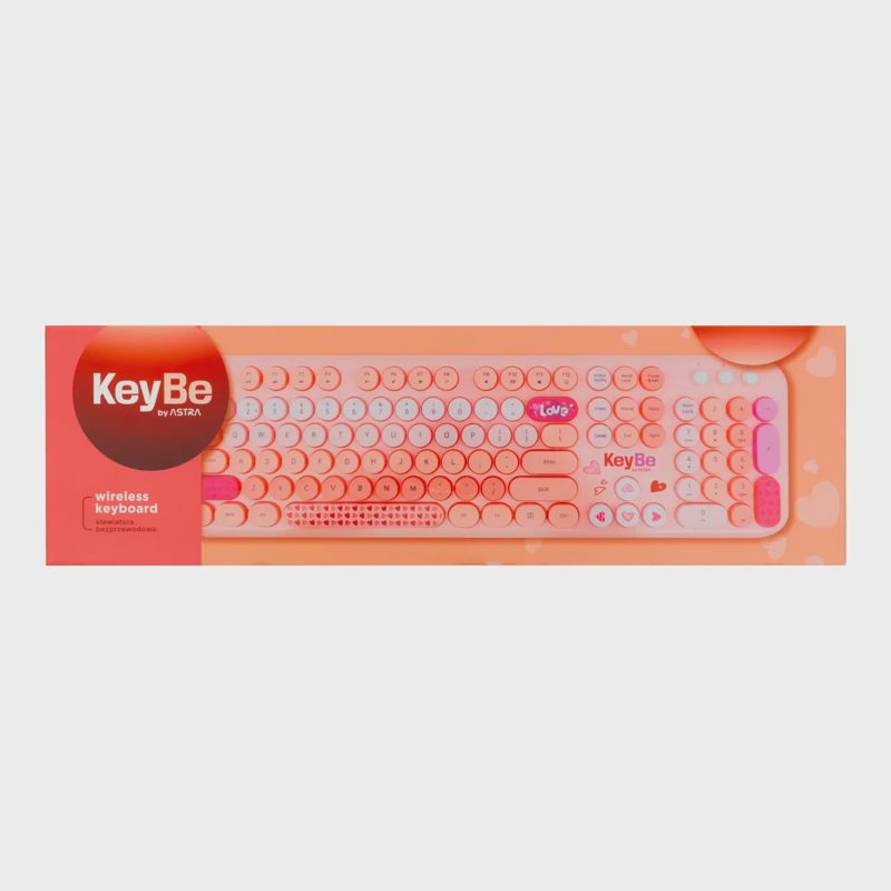 Belaidė klaviatūra KEYBE, rožinė, AW26