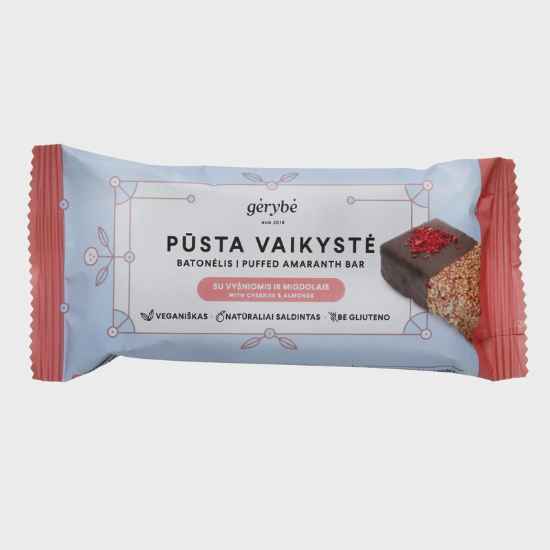 Batonėlis su vyšn. ir migd. GĖRYBĖ, 40 g