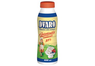 DVARO steril. plakamoji grietinėlė, 35%,450ml