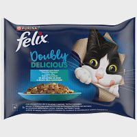 Felix Agail Υγρή Τροφή Γάτας Ποικιλία Ψαρικών σε Ζελέ 4x85gr