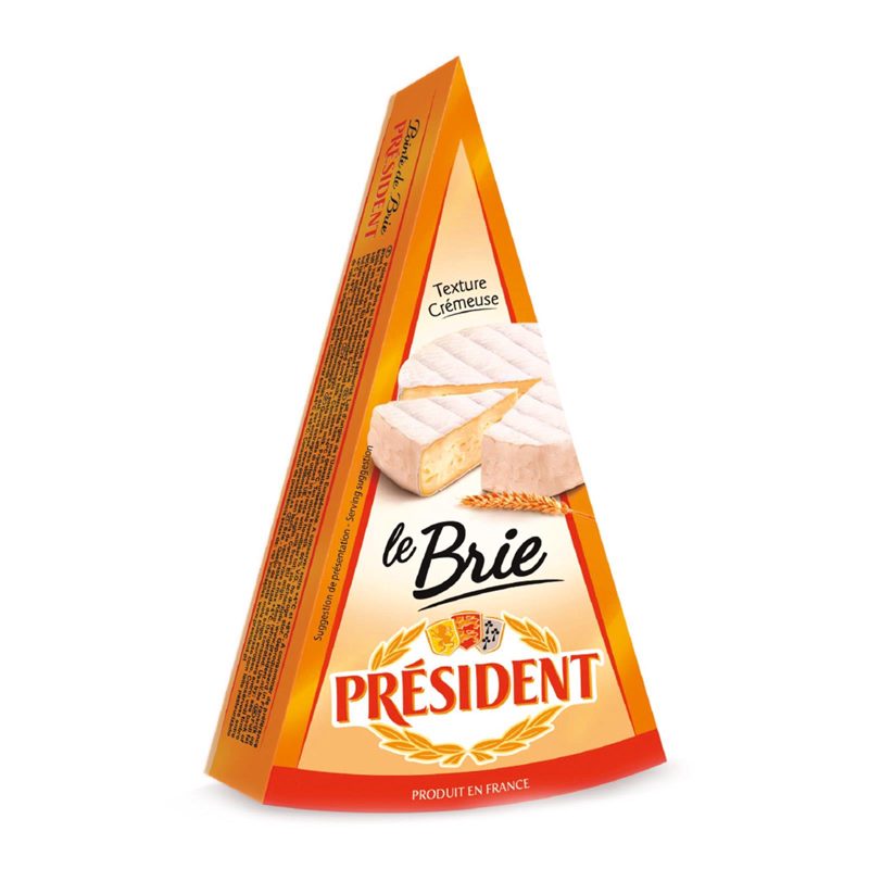 PRESIDENT punta de queso francés brie de vaca elaborado con leche pasteurizada cuña 200 g