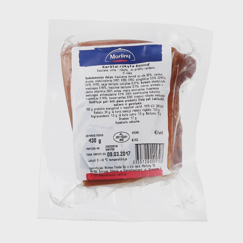 K.r. kiaulienos šoninė Morliny, 1kg