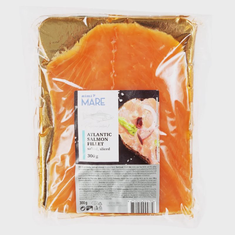 Sūd. atlantinių lašišų filė RIMI MARE, 300 g