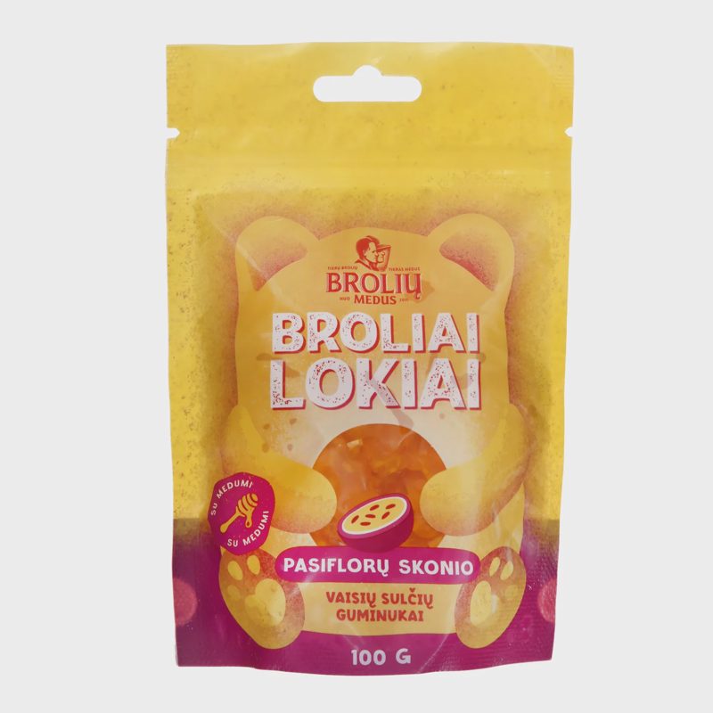 Pasiflorų skon. guminukai BROLIŲ MEDUS, 100 g