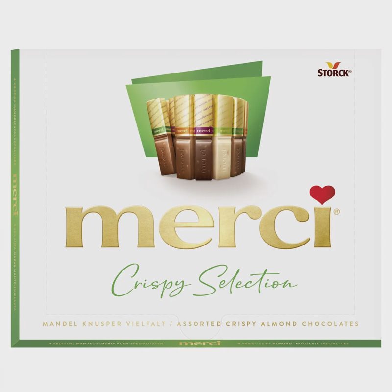 Saldainių rinkinys MERCI CRISPY ALMOND, 250g