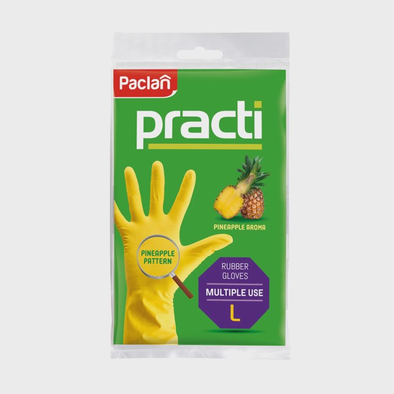 Guminės pirštinės PACLAN, ananasų kvapo, L