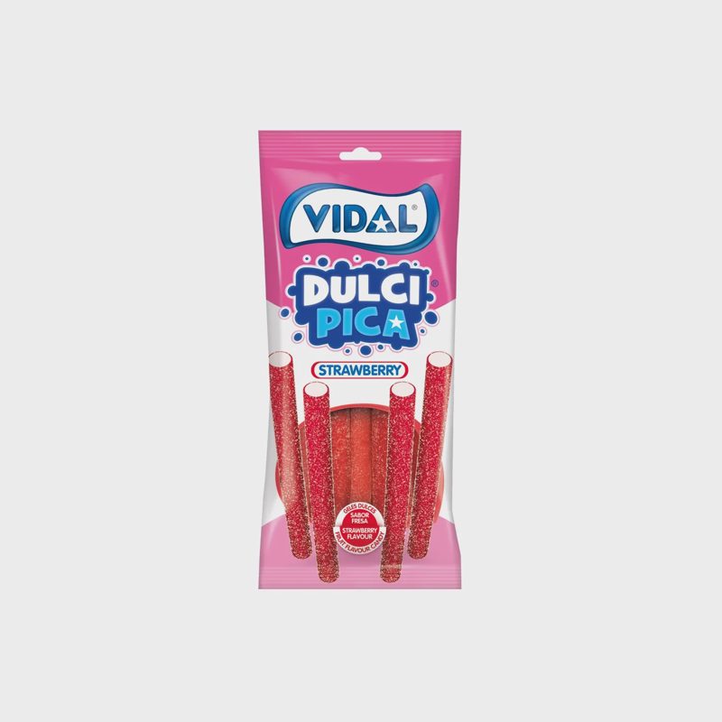 Braškių skonio guminukai VIDAL DULCI PICA,90g