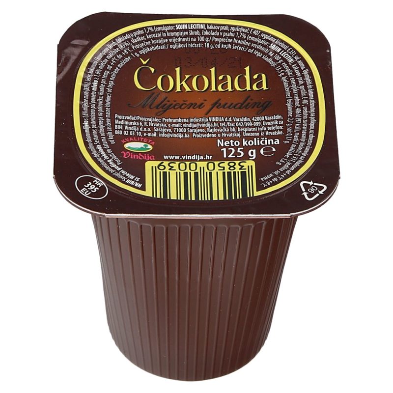 Vindija mliječni puding čokolada 125 g