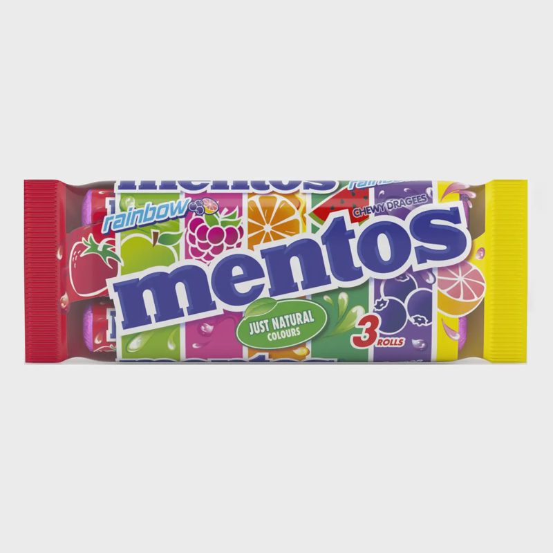 Kramt.saldainiai MENTOS RAINBOW, 3vnt. 112,5g