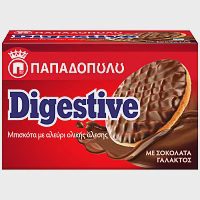Παπαδοπούλου Μπισκότα Digestive Σοκολάτα Γάλακτος 200gr