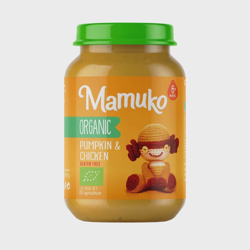 Ekol. moliūgų ir vištienos košė MAMUKO, 190 g