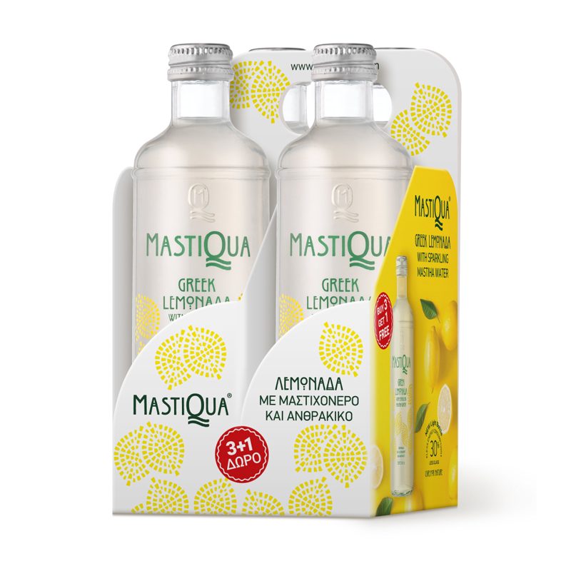 Mastiqua Ανθρακούχο Νερό Με Λεμόνι 330ml 3+1 Δώρο