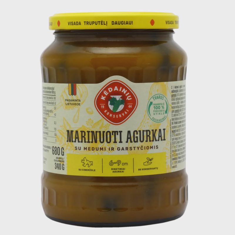 Mar. agurkai KKF su med., garst. 680 / 340 g