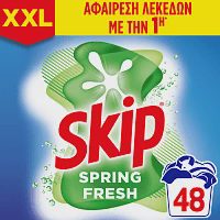 Skip Απορρυπαντικό Πλυντηρίου Ρούχων Spring Fresh Σκόνη 48M 3.12kg