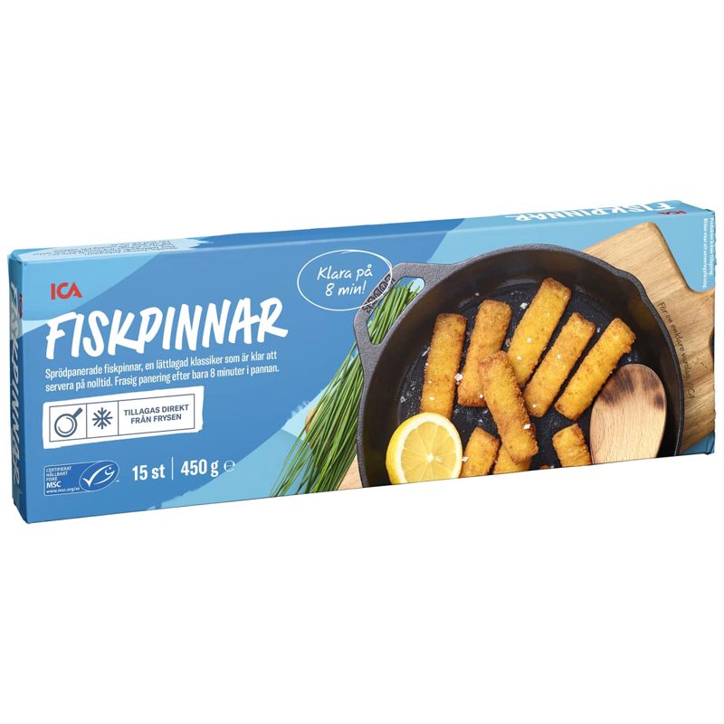 Žuvų piršteliai džiūvėsėl. ICA, MSC, 450 g