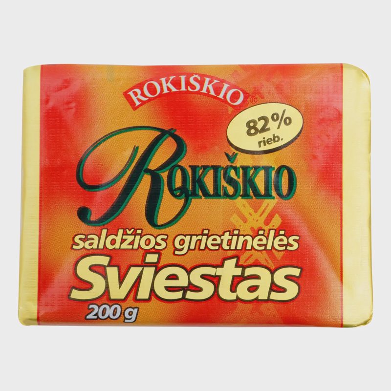 ROKIŠKIO sviestas, 82 % rieb., 200 g