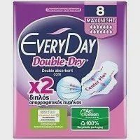 Everyday Σερβιέτες Double Dry Ultra Plus Maxi Night 8τεμ