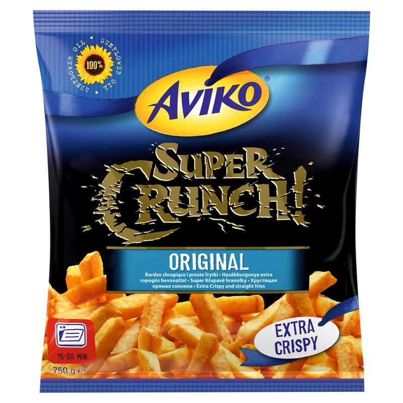 Aviko Crunch PremiumCrinkleFries 750g poimutetut ranskanperunat pakaste