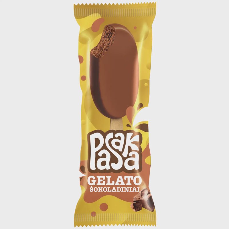 Šok. griet. ledai PASAKA GELATO, 90 ml/ 64 g