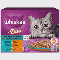 Whiskas Duo Υγρή Τροφή Γάτας 12τεμ 85gr