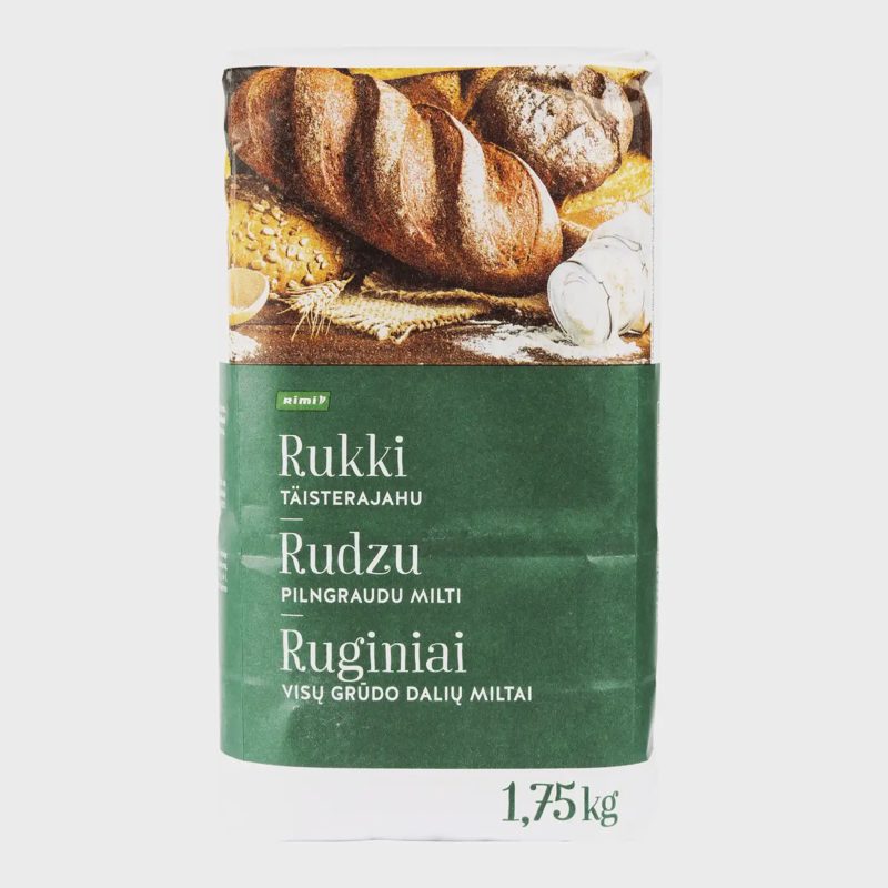 Rug. visų grūdo dalių miltai RIMI, 1,75 kg
