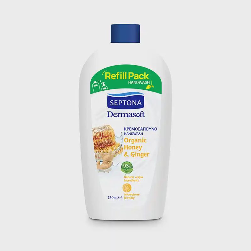 Septona Dermasoft Υγρό Σαπούνι Μέλι & Τζίντζερ 750ml.