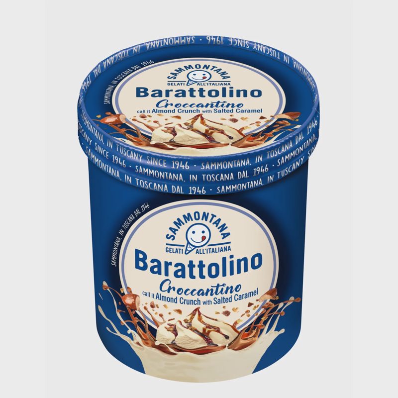 Valg. vanilin. ledai BARATTOLINO, 800ml/500g