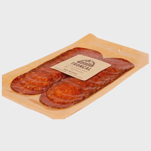 ALEJANDRO Chorizo troncal (tipo Pamplona) elaborado con ingredientes 100% naturales, cortado en lonchas ALEJANDRO 100 g.