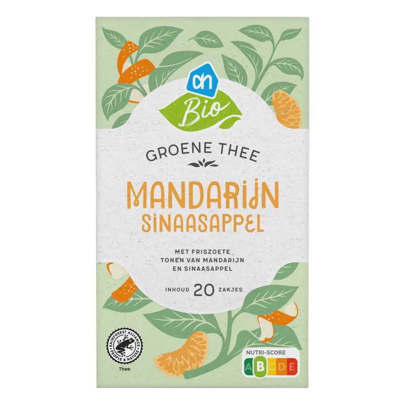 AH Biologisch Groene thee mandarijn sinaasappel