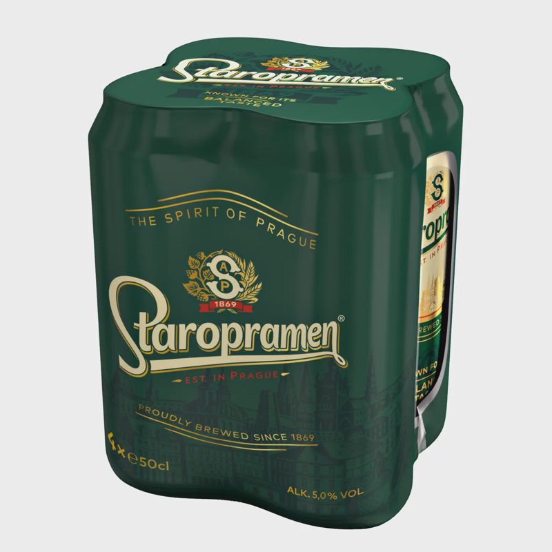 Staropramen minőségi világos sör 5% 4 x 0,5 l
