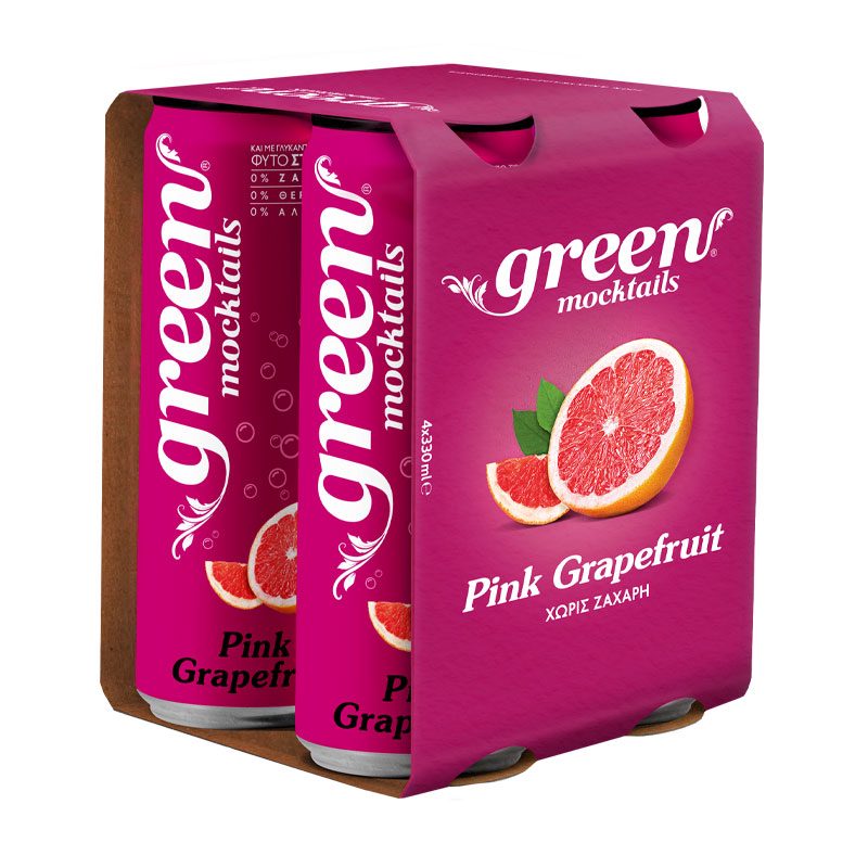 Green Carbonated Drink With Pink Grapefruit 4x330 ml