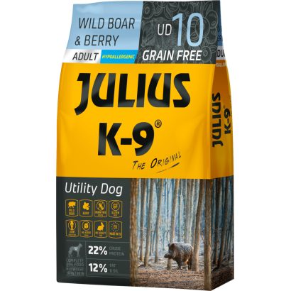 Julius-K9 Utlility Dog Adult teljes értékű kutyaeledel vaddisznóval és bogyóval 3 kg