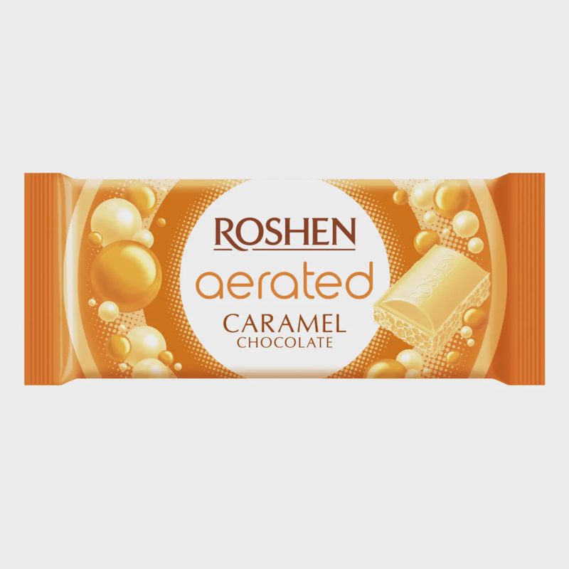Balt. porėt. šokoladas su karam. ROSHEN, 80 g