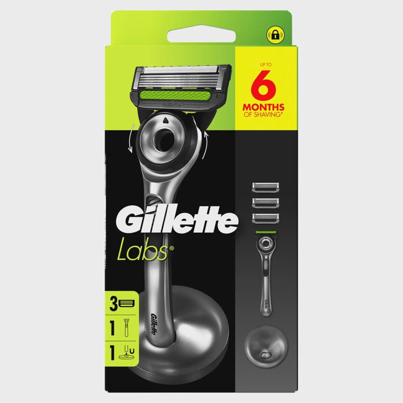 Sk. galvutės GILLETTE LABS su laikikl., 3 vnt