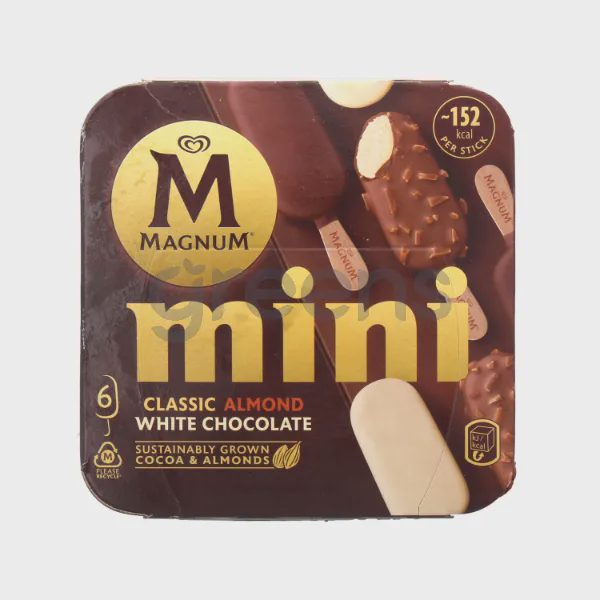 Algida Magnum Chocolate, Almond & White Multipack Ice Cream Mini 6pcs