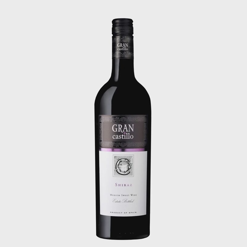 Raud. vynas GRAN CASTILLO SHIRAZ, 12 %, 0,75l