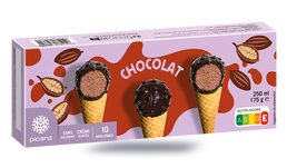 10 mini-cônes chocolat