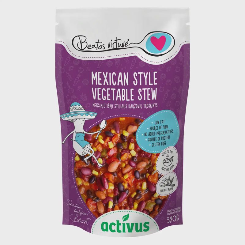 Meksik. daržovių trošk. ACTIVUS & BV, 320 g