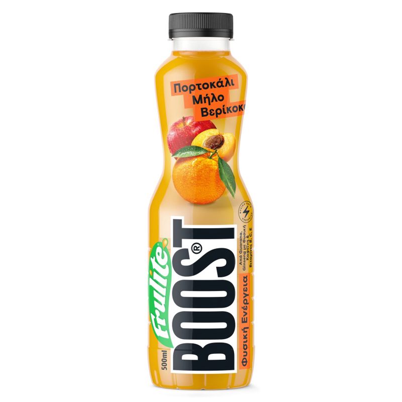 Frulite Boost Juice Drink With Orange, Apple And Apricot Flavour 500 ml