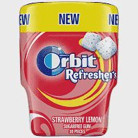 Orbit Τσίχλα Φράουλα Λεμόνι Μπουκάλι 67gr