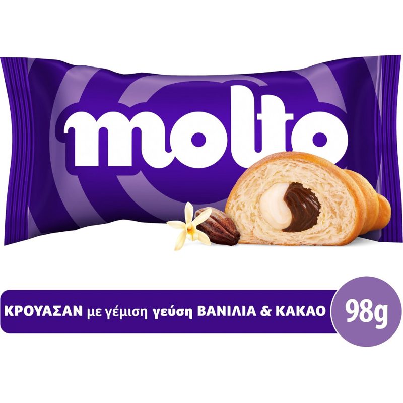 Molto Κρουασάν Double Φράουλα Βανίλια 98gr