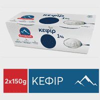 Όλυμπος Επιδόρπιο Γιαουρτιού Κεφίρ 1% 2x150gr